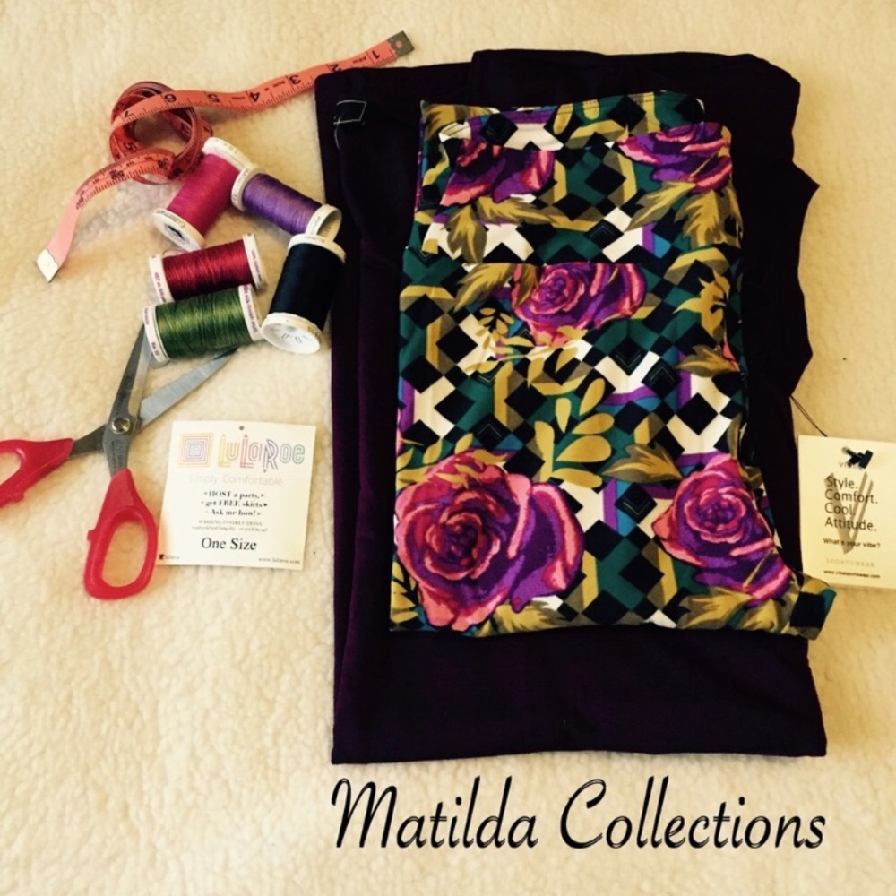 LulaRoe Rose Trellis OS Leggings